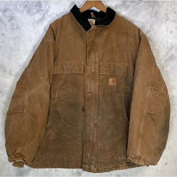 Carhartt Other - Carhartt C26 BRN Jacket Mens 3XL Brown Canvas Workwear Barn Coat Quilted